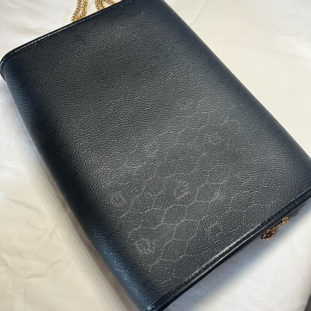 Vintage Christian Dior Logo Honeycomb Pattern Drawstring Chain Shoulder Bag - Picture 11 of 13